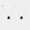 LEDS C4 - Lampada a sospensione Attic 2 Bodies Hexagonal Shape Side 1200mm - Nero