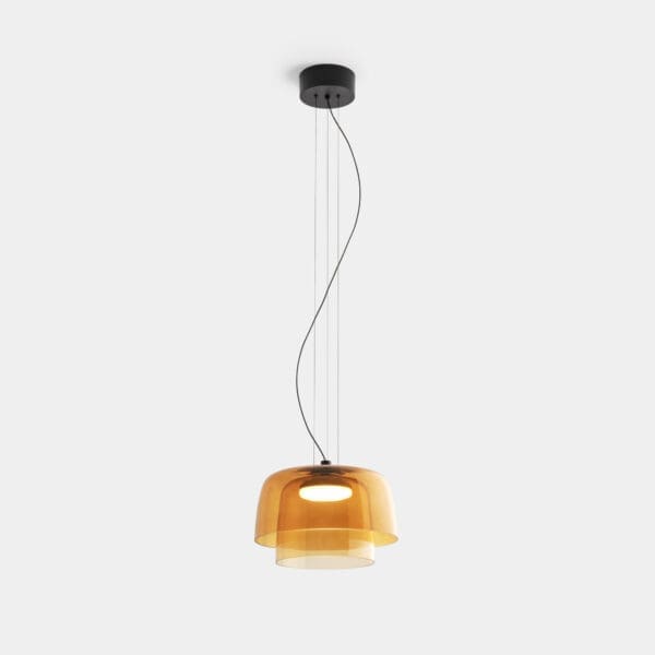 LEDS C4 - Lampada a sospensione Levels 2 Bodies Ø320mm + Ø220mm - Nero