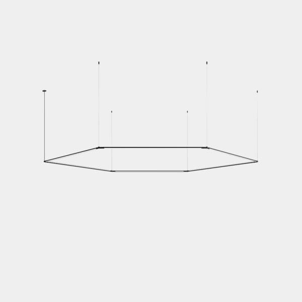 LEDS C4 - Lampada a sospensione Tubs Modular Hexagonal - Nero