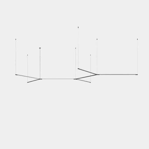 LEDS C4 - Lampada a sospensione Tubs Modular Molecular - Nero