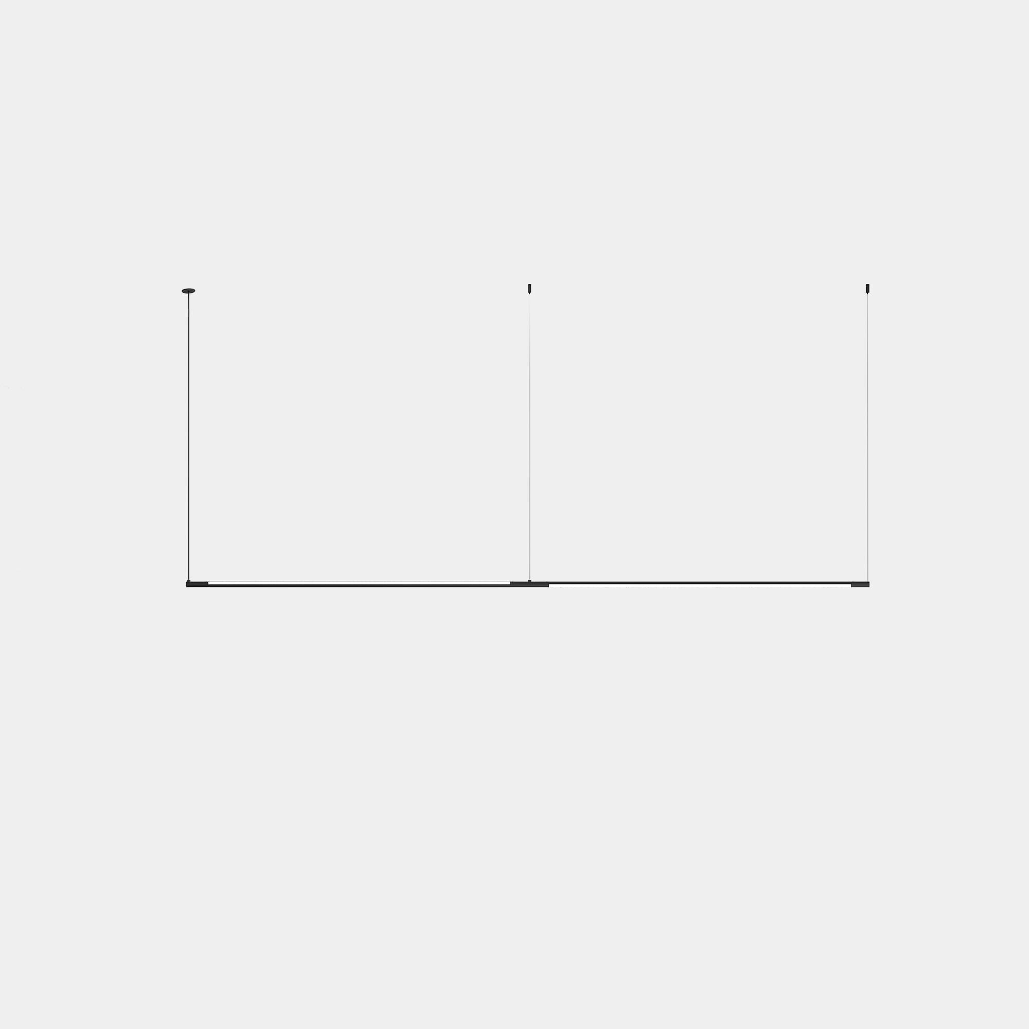 LEDS C4 - Lampada a sospensione Tubs Modular Lineal Double - Nero
