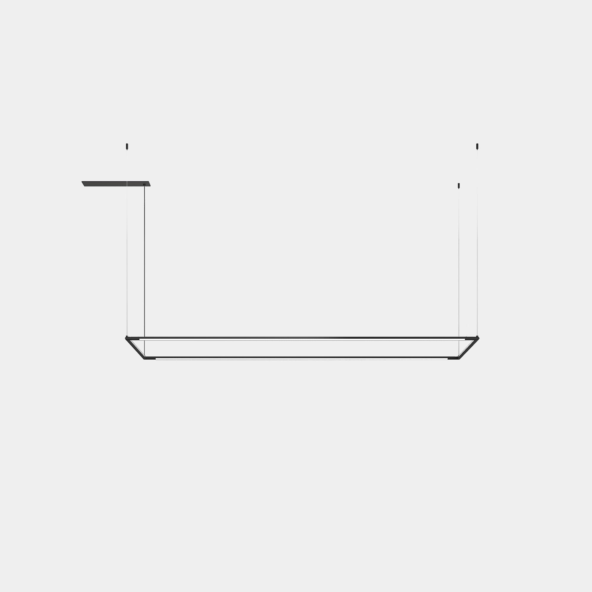 LEDS C4 - Lampada a sospensione Tubs Modular Rectangular Horizontal - Nero