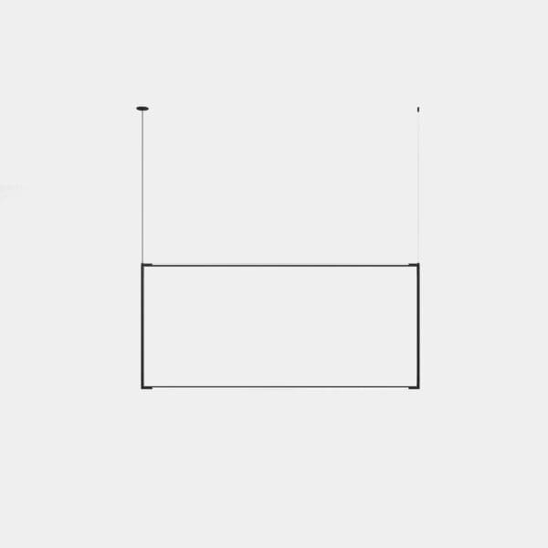 LEDS C4 - Lampada a sospensione Tubs Modular Rectangular Vertical - Nero