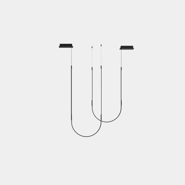 LEDS C4 - Lampada a sospensione Tubs Modular Double Arch - Nero