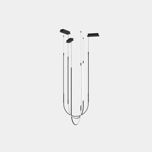 LEDS C4 - Lampada a sospensione Tubs Modular Triplex Arch Cross - Nero