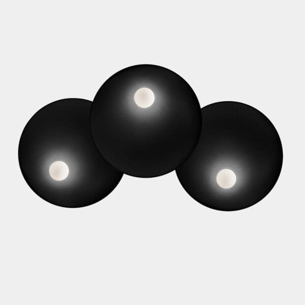 LEDS C4 - Applique Trip Triple Ø460MM / Ø460MM / Ø460MM - Nero