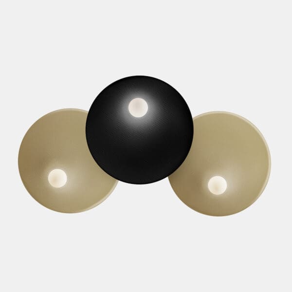 LEDS C4 - Applique Trip Triple Ø460MM / Ø460MM / Ø460MM - Nero