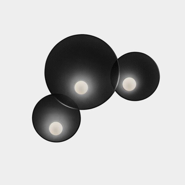 LEDS C4 - Applique Trip Triple Ø300MM / Ø460MM / Ø300MM - Nero