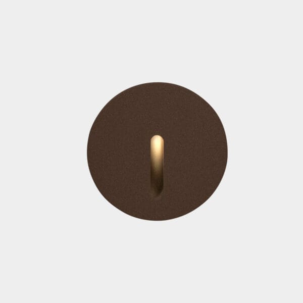 LEDS C4 - Segnapasso da incasso Bat Round Lineal - Marrone