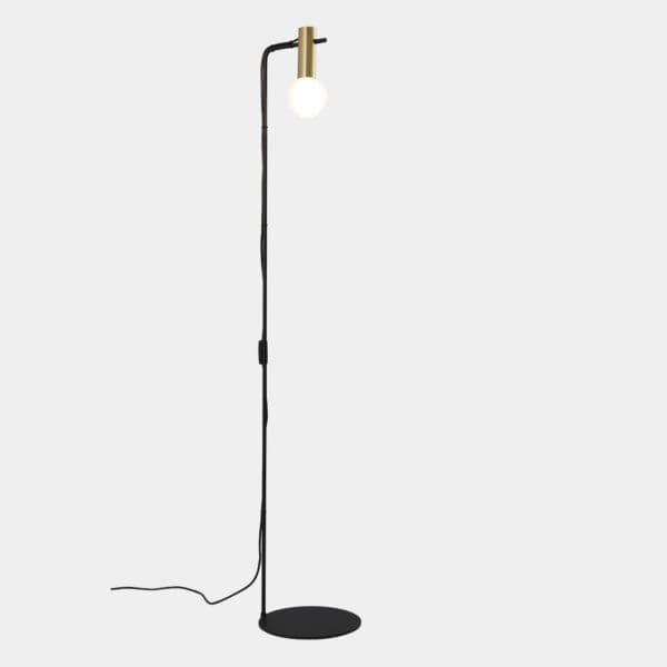 LEDS C4 - Lampada da terra Nude Single Curved - Oro