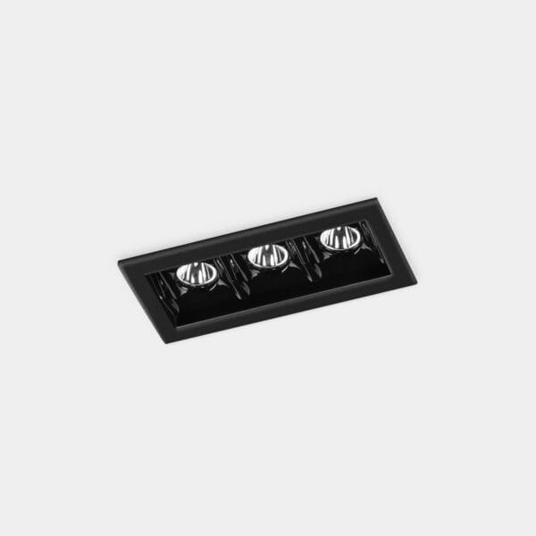 LEDS C4 - Faretto da incasso Bento Standard 3 Leds Trim - Nero