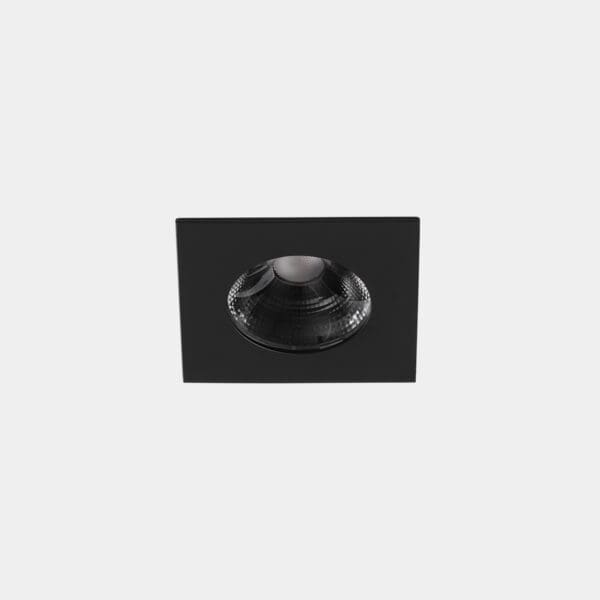 LEDS C4 - Faretto da incasso Play Flat Square Fixed Emergency - Nero