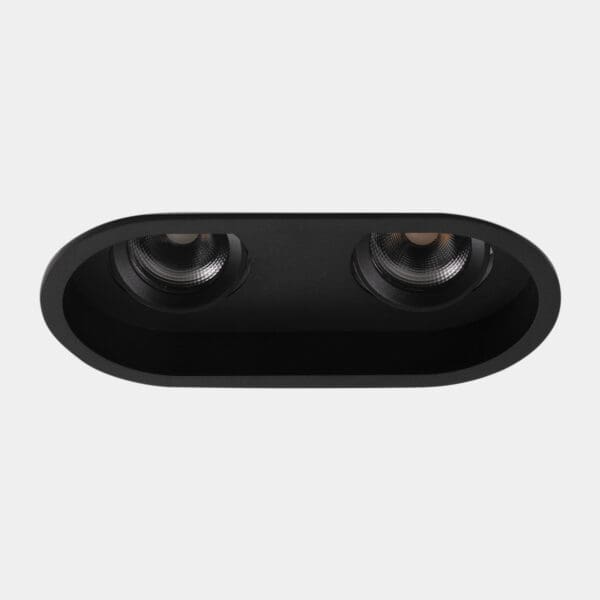 LEDS C4 - Faretto da incasso Play Double Round Adjustable - Nero