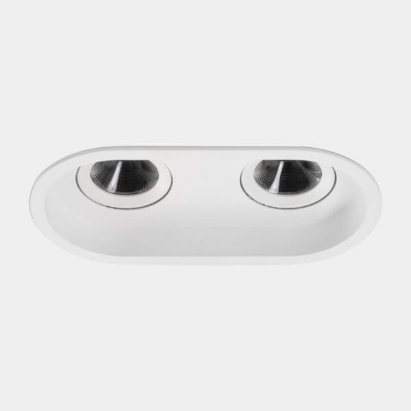LEDS C4 - Faretto da incasso Play Double Round Adjustable - Bianco