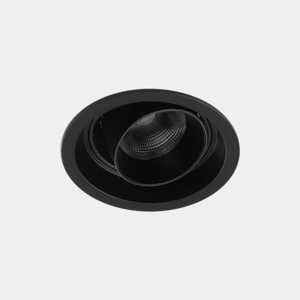 LEDS C4 - Faretto da incasso Play Snoot Round Adjustable Trim Emergency - Nero