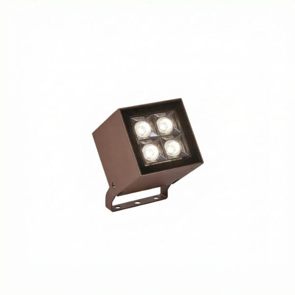 LEDS C4 - Faretto Cube Spot 4 Leds - Marrone