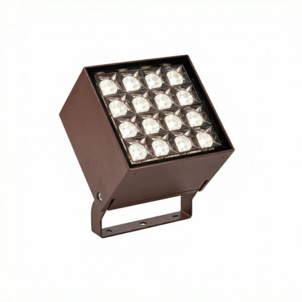 LEDS C4 - Faretto Cube Spot 16 Leds - Marrone