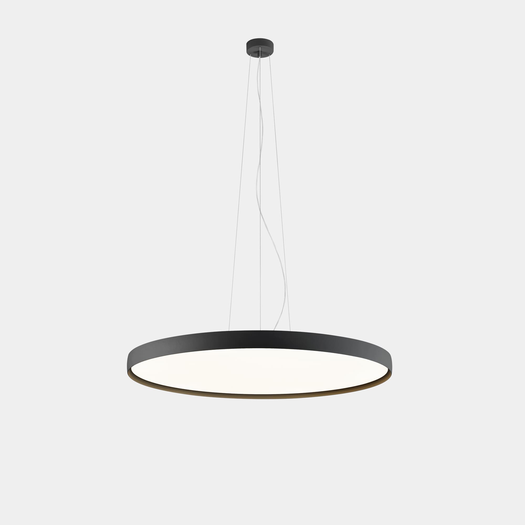 LEDS C4 - Lampada a sospensione Luno Slim Pendant Large - Nero