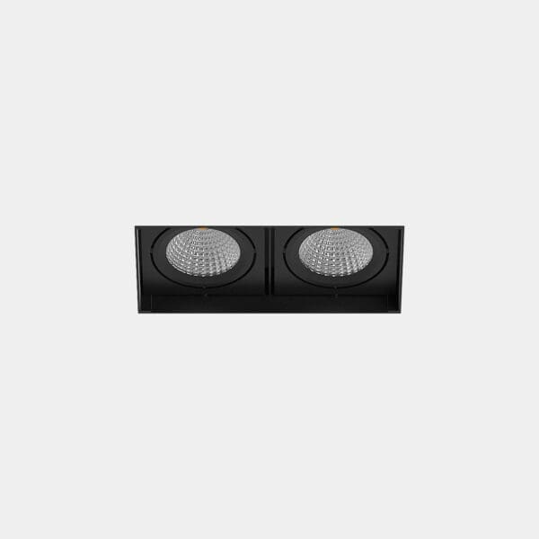 LEDS C4 - Faretto da incasso Multidir Evo Small Double Recessed Trimless - Nero
