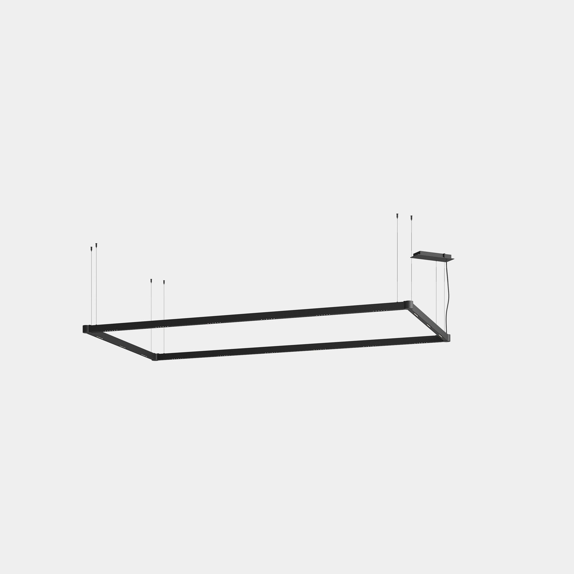 LEDS C4 - Sistema lineare LED Apex Rectangular Pendant 1125mm X 2140mm - Nero