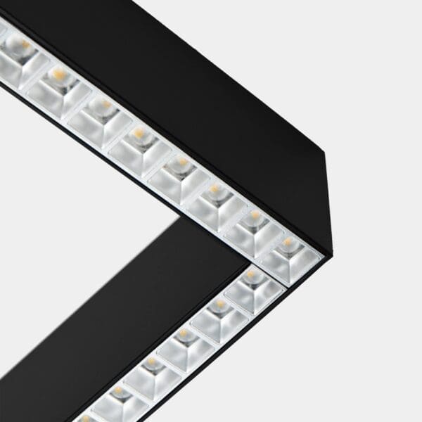 LEDS C4 - Sistema lineare LED Infinite Slim Starter Pendant Right Square - Nero