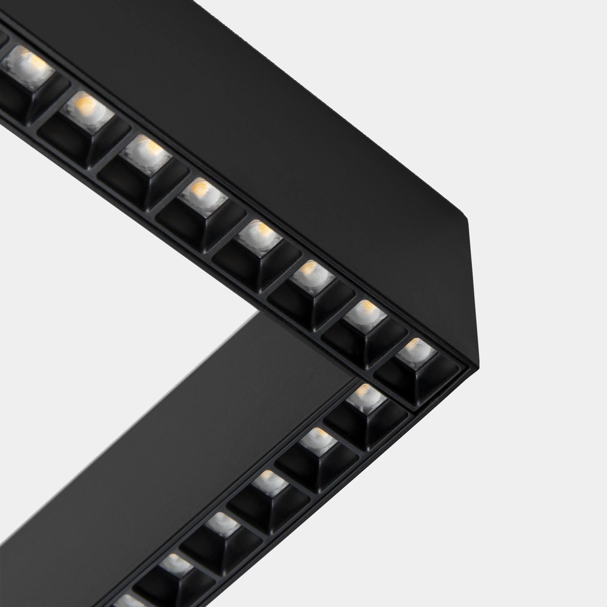 LEDS C4 - Sistema lineare LED Infinite Slim Continuity Surface Right Square - Nero