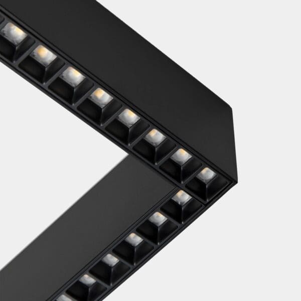 LEDS C4 - Sistema lineare LED Infinite Slim Starter Surface Left Square - Nero