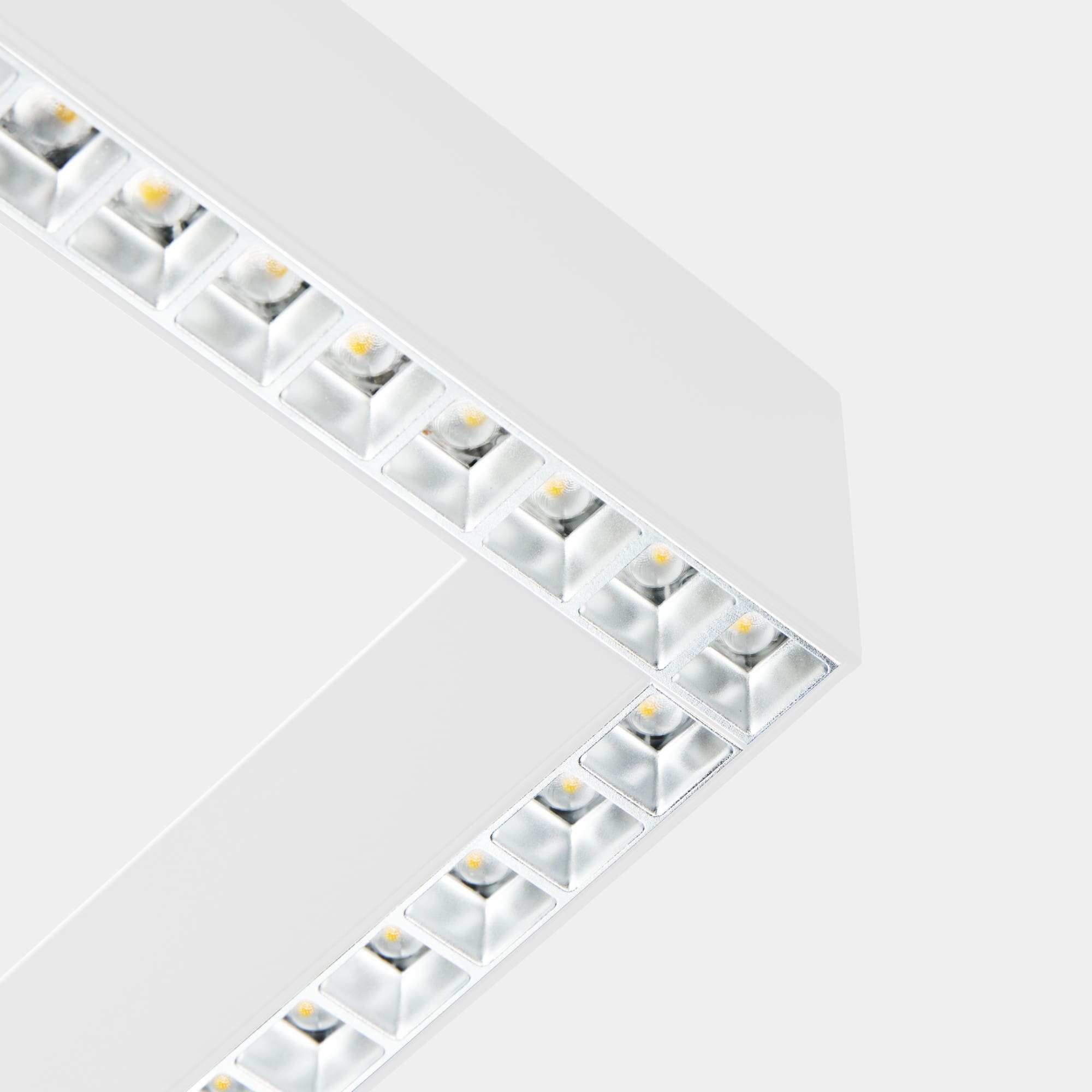 LEDS C4 - Sistema lineare LED Infinite Slim Continuity Pendant Left Square - Bianco