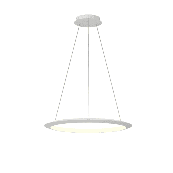 LEDS C4 - Lampada a sospensione Circular Inward Ø600 Surface - Bianco