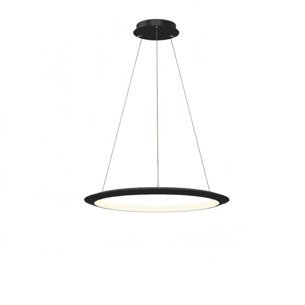 LEDS C4 - Lampada a sospensione Circular Inward Ø600 Surface - Nero