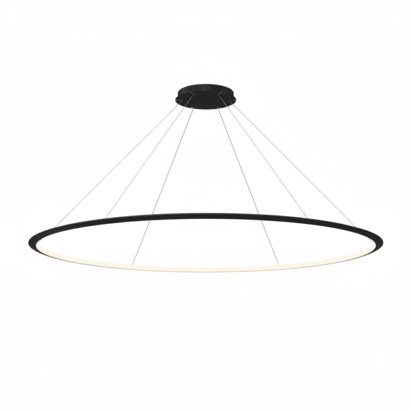 LEDS C4 - Lampada a sospensione Circular Inward Ø2000 Surface - Nero