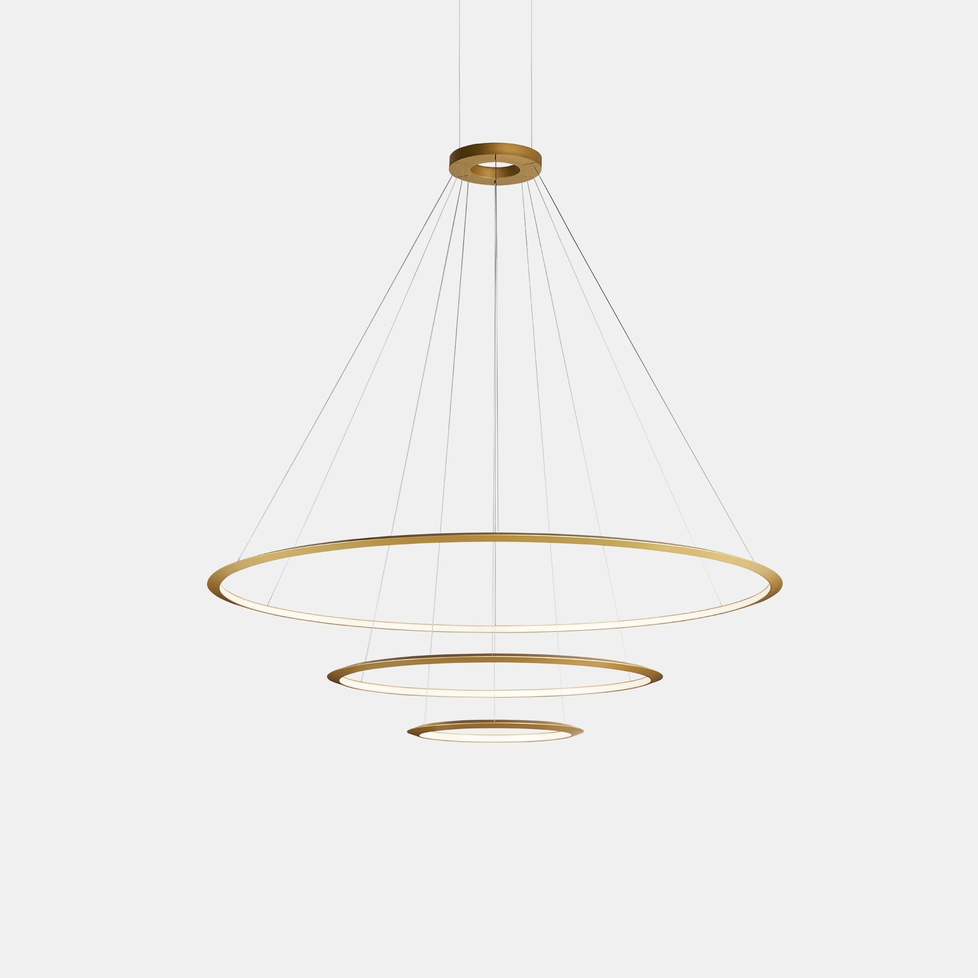LEDS C4 - Lampada a sospensione Circular Inward 3 Rings (ø3000 Ø2000 Ø1200) - Bianco