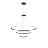 LEDS C4 - Lampada a sospensione Circular Inward 3 Rings (ø2000 Ø1200 Ø600) - Nero