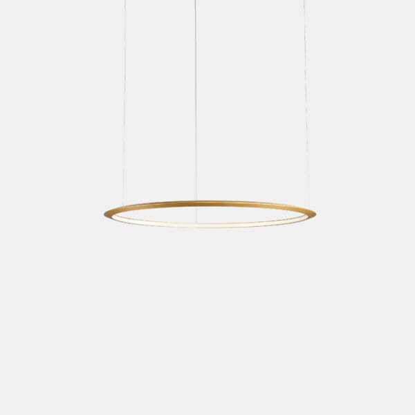 LEDS C4 - Lampada a sospensione Circular Inward Ø600 Recessed - Oro