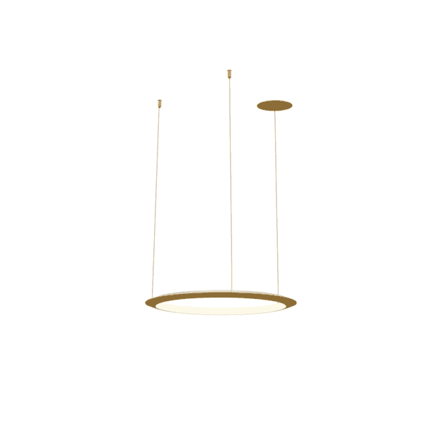 LEDS C4 - Lampada a sospensione Circular Inward Ø600 Recessed - Oro