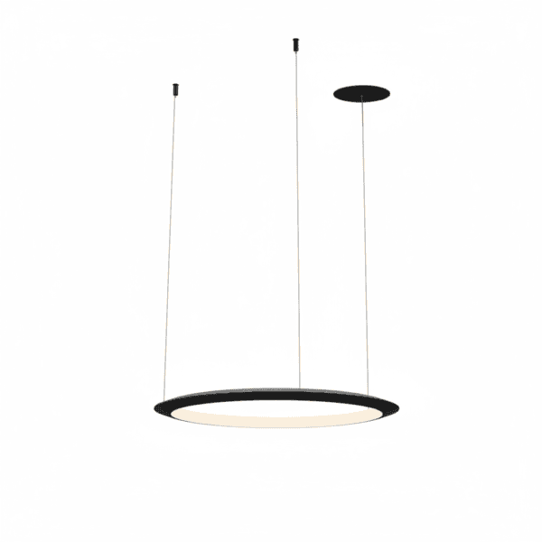 LEDS C4 - Lampada a sospensione Circular Inward Ø600 Recessed - Nero