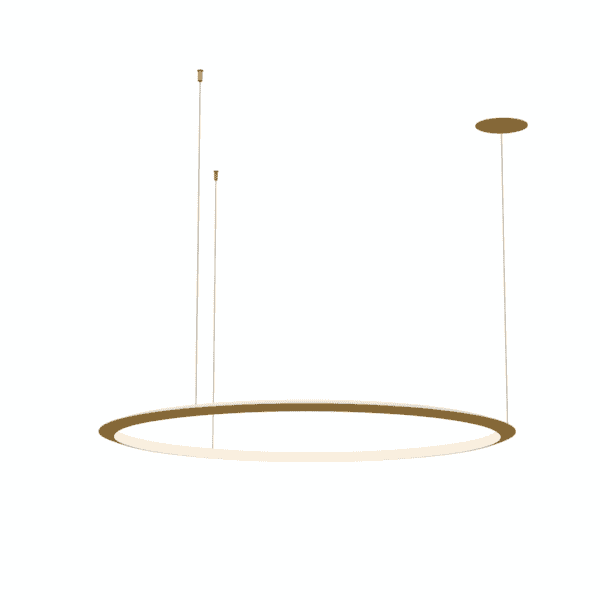 LEDS C4 - Lampada a sospensione Circular Inward Ø1200 Recessed - Oro