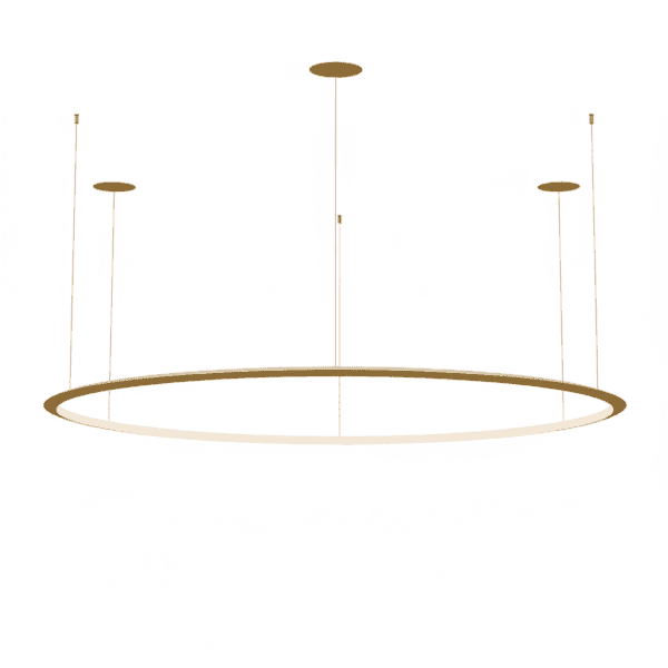 LEDS C4 - Lampada a sospensione Circular Inward Ø2000 Recessed - Oro