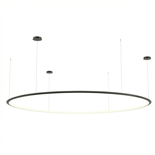 LEDS C4 - Lampada a sospensione Circular Inward Ø3000 Recessed - Nero