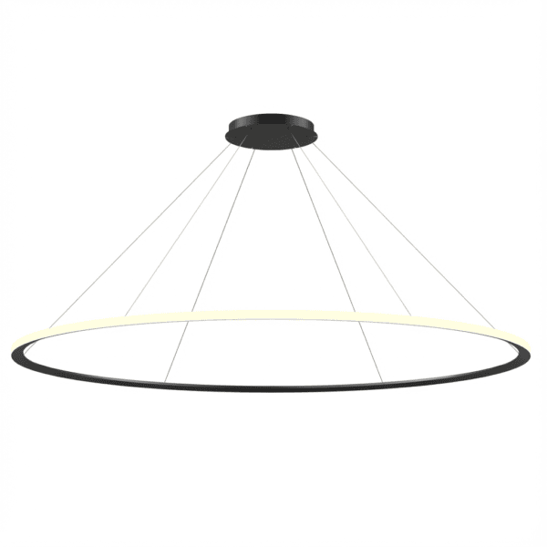 LEDS C4 - Lampada a sospensione Circular Outward Ø2000 Surface - Nero