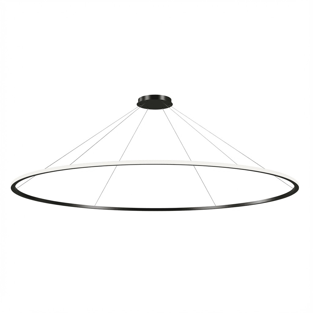 LEDS C4 - Lampada a sospensione Circular Outward Ø3000 Surface - Nero