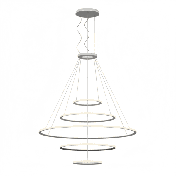 LEDS C4 - Lampada a sospensione Circular Outward 5 Rings (ø600 Ø1200 Ø2000 Ø1200 Ø600) - Bianco