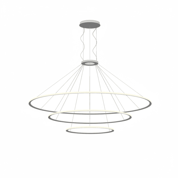 LEDS C4 - Lampada a sospensione Circular Outward 3 Rings (ø3000 Ø2000 Ø1200) - Bianco