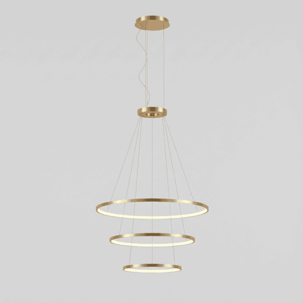 LEDS C4 - Lampada a sospensione Circular Outward 3 Rings (ø1200 Ø900 Ø600) - Oro