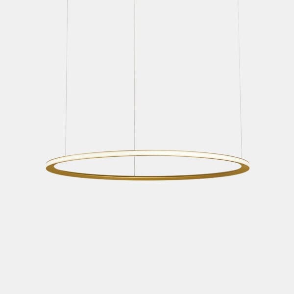 LEDS C4 - Lampada a sospensione Circular Outward 2 Rings (ø1200 Ø900) - Oro