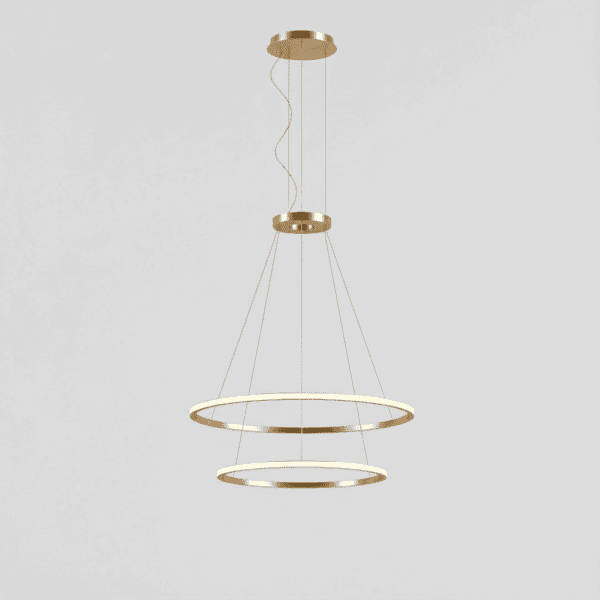 LEDS C4 - Lampada a sospensione Circular Outward 2 Rings (ø1200 Ø900) - Oro