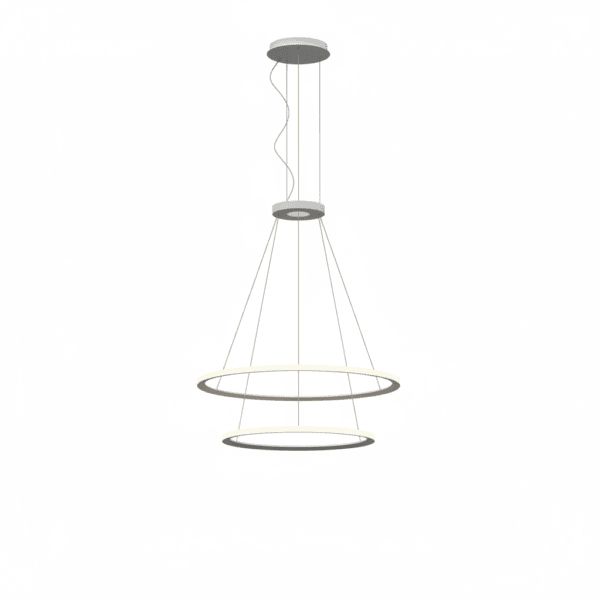 LEDS C4 - Lampada a sospensione Circular Outward 2 Rings (ø900 Ø600) - Bianco