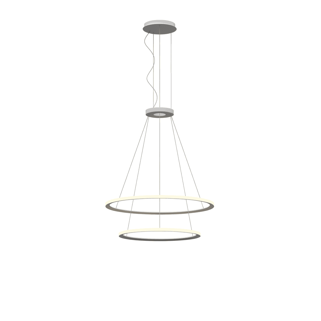 LEDS C4 - Lampada a sospensione Circular Outward 2 Rings (ø900 Ø600) - Bianco