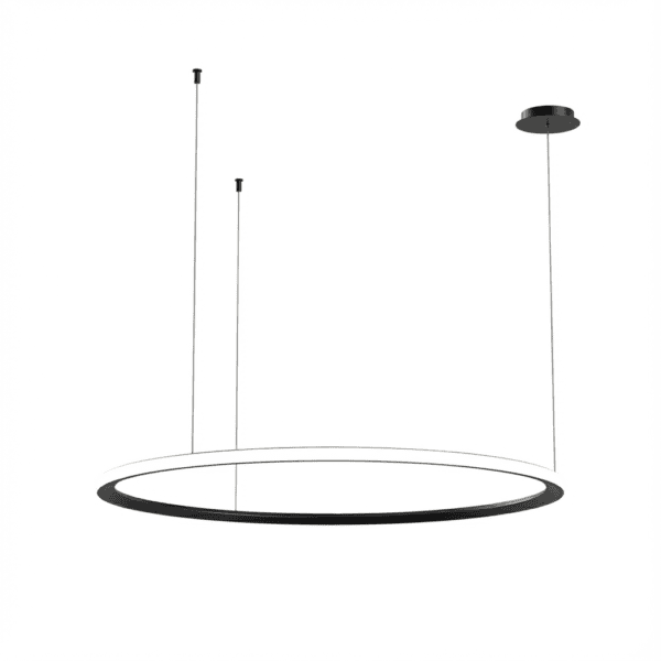 LEDS C4 - Lampada a sospensione Circular Outward Ø1200 Recessed - Nero