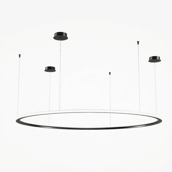 LEDS C4 - Lampada a sospensione Circular Outward Ø2000 Recessed - Nero